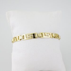 B1555 Bracelet  Pulseras  Plain  14K Real Color