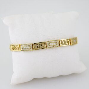 B1557 Bracelet  Pulseras  Zircon Stone  14K Real Color