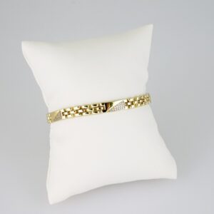B1472 Bracelet Pulseras Zircon Stone 14K Real Color