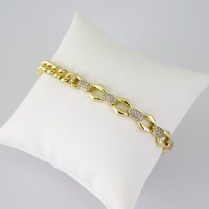 B1778 Bracelet – Pulseras – Zircon Stone – 14K Real Color