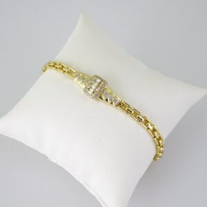B1780 Bracelet – Pulseras – Zircon Stone – 14K Real Color