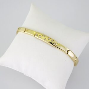 B1790 Bracelet  Pulseras  Zircon Stone  14K Real Color