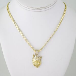SET1837 Cadenas & Colgantes  Chain  Pendants  Plain  14K Real Color  4mmX60cm