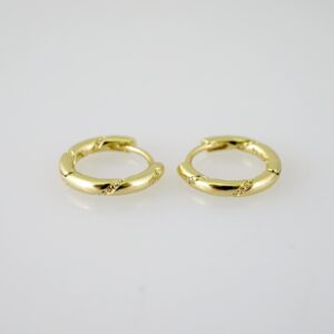 E2323 Earrings  Aretes  Plain  14K Real Color