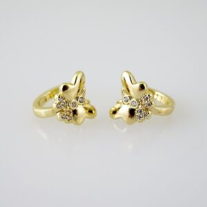 E2324 Earrings  Aretes  Zircon Stone  14K Real Color