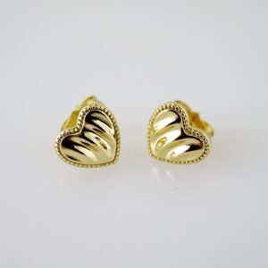 E2325 Earrings  Aretes  Plain  14K Real Color
