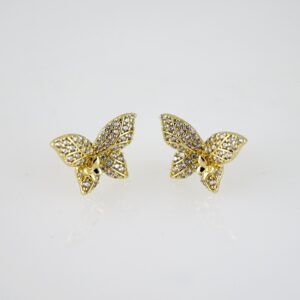 E2722 Earrings  Aretes  Zircon Stone  14K Real Color