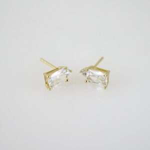 E2723 Earrings  Aretes  Zircon Stone  14K Real Color