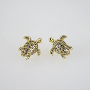 E2724 Earrings  Aretes  Zircon Stone  14K Real Color