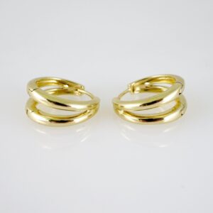 E2726 Earrings  Aretes  Zircon Stone  14K Real Color