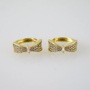 E2334 Earrings  Aretes  Zircon Stone  14K Real Color