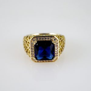 R864 RING – ANILLO – Zircon Stone – 14K Real Color