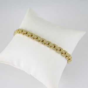 B1793 Bracelet  Pulseras  Zircon Stone  14K Real Color