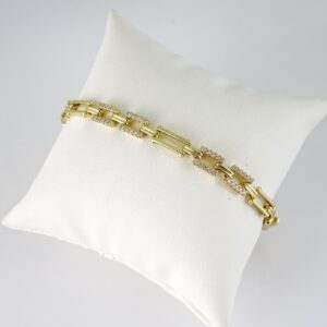 B1794 Bracelet – Pulseras – Zircon Stone – 14K Real Color