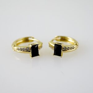 E2339 Earrings  Aretes  Zircon Stone  14K Real Color