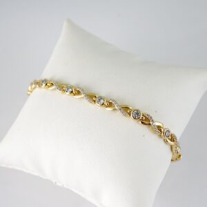 B1796 Bracelet – Pulseras – Zircon Stone – 14K Real Color