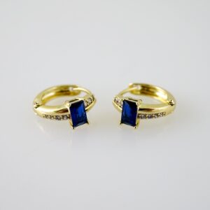 E2343 Earrings  Aretes  Zircon Stone  14K Real Color
