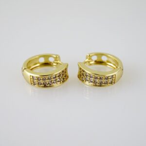 E2347 Earrings  Aretes  Zircon Stone  14K Real Color