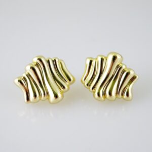 E2351 Earrings  Aretes  Plain  14K Real Color