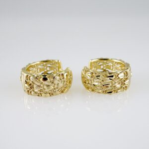 E2731 Earrings  Aretes  Zircon Stone  14K Real Color