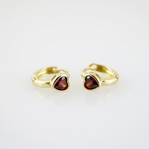 E2196 Earrings  Aretes  Zircon Stone  14K Real Color