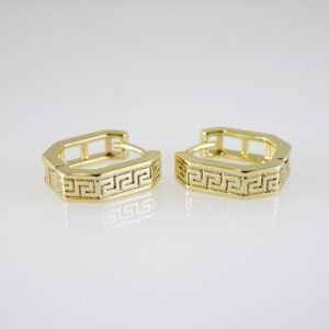 E2736 Earrings  Aretes  Zircon Stone  14K Real Color