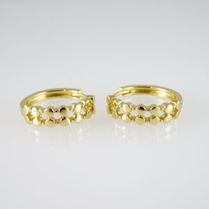E2740 Earrings  Aretes  Zircon Stone  14K Real Color