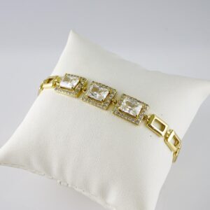 B1800 Bracelet – Pulseras – Zircon Stone – 14K Real Color