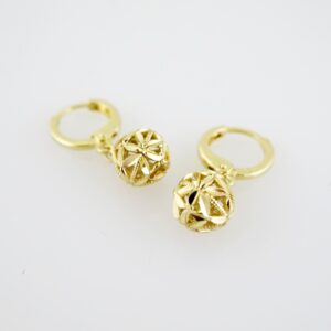 E2215 Earrings Aretes Zircon Stone 14K Real Color
