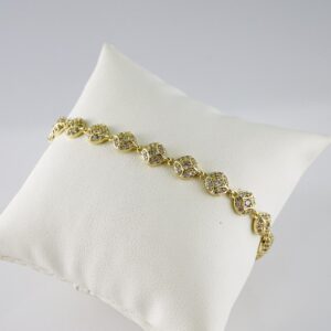 B1805 Bracelet – Pulseras – Zircon Stone – 14K Real Color