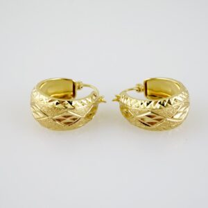 E2220 Earrings Aretes Zircon Stone 14K Real Color