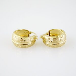E2221 Earrings Aretes Zircon Stone 14K Real Color
