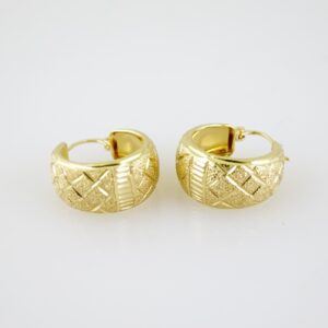 E2222 Earrings Aretes Zircon Stone 14K Real Color