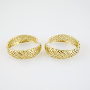 E2224 Earrings Aretes Plain 14K Real Color