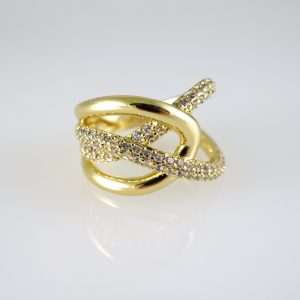 R869 RING – ANILLO – Zircon Stone – 14K Real Color
