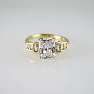R872 RING – ANILLO – Zircon Stone – 14K Real Color