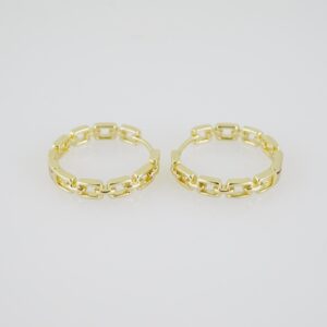 E1938 Earrings  Aretes  Plain  14k Real Color