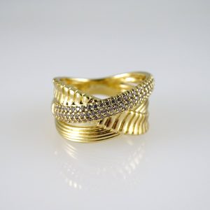 R879 RING – ANILLO – Zircon Stone – 14K Real Color