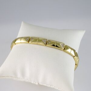 B1807 Bracelet – Pulseras – Zircon Stone – 14K Real Color