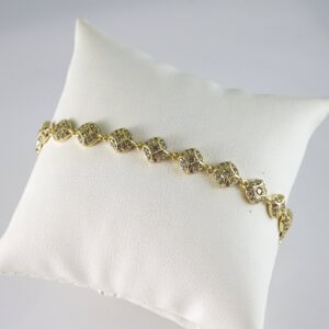 B1810 Bracelet – Pulseras – Zircon Stone – 14K Real Color