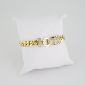 B1394 Bracelet  Pulseras  Zircon Stone  14K Real Color