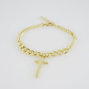 B1397 Bracelet  Pulseras  Plain  14K Real Color