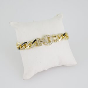 B1400 Bracelet  Pulseras  Zircon Stone  14K Real Color