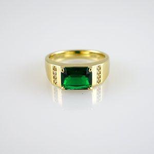R884 RING – ANILLO – Zircon Stone – 14K Real Color