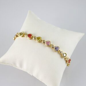 B1814 Bracelet  Pulseras  Zircon Stone  14K Real Color