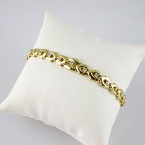 B1818 Bracelet  Pulseras  Zircon Stone  14K Real Color