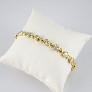 B1819 Bracelet  Pulseras  Zircon Stone  14K Real Color