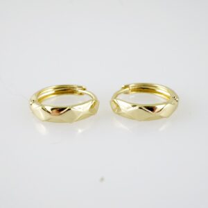 E2231 Earrings Aretes Plain 14K Real Color