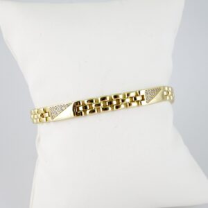 B1478 Bracelet Pulseras Zircon Stone 14K Real Color