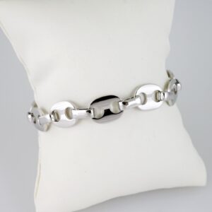 B1480 Bracelet Pulseras Plain Silver Color